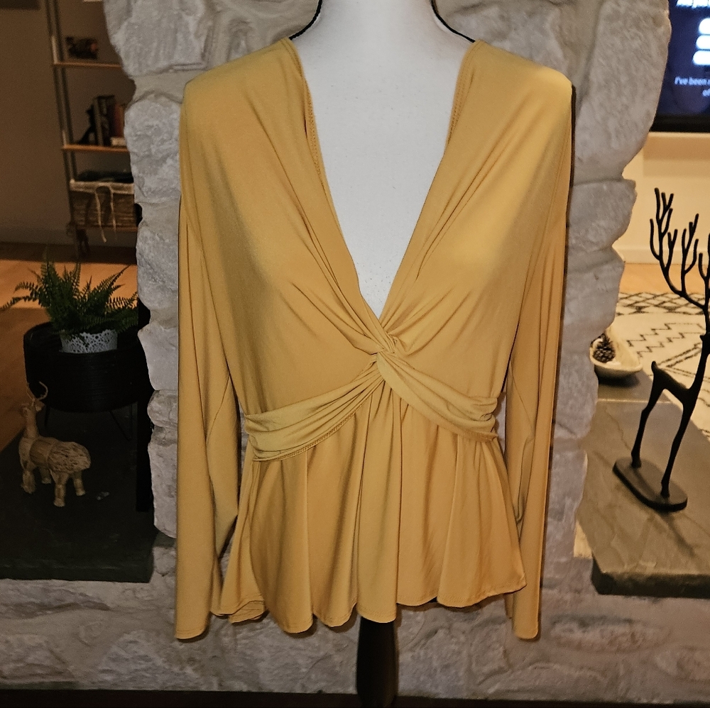 Ashley Stewart Yellow Women's Top
